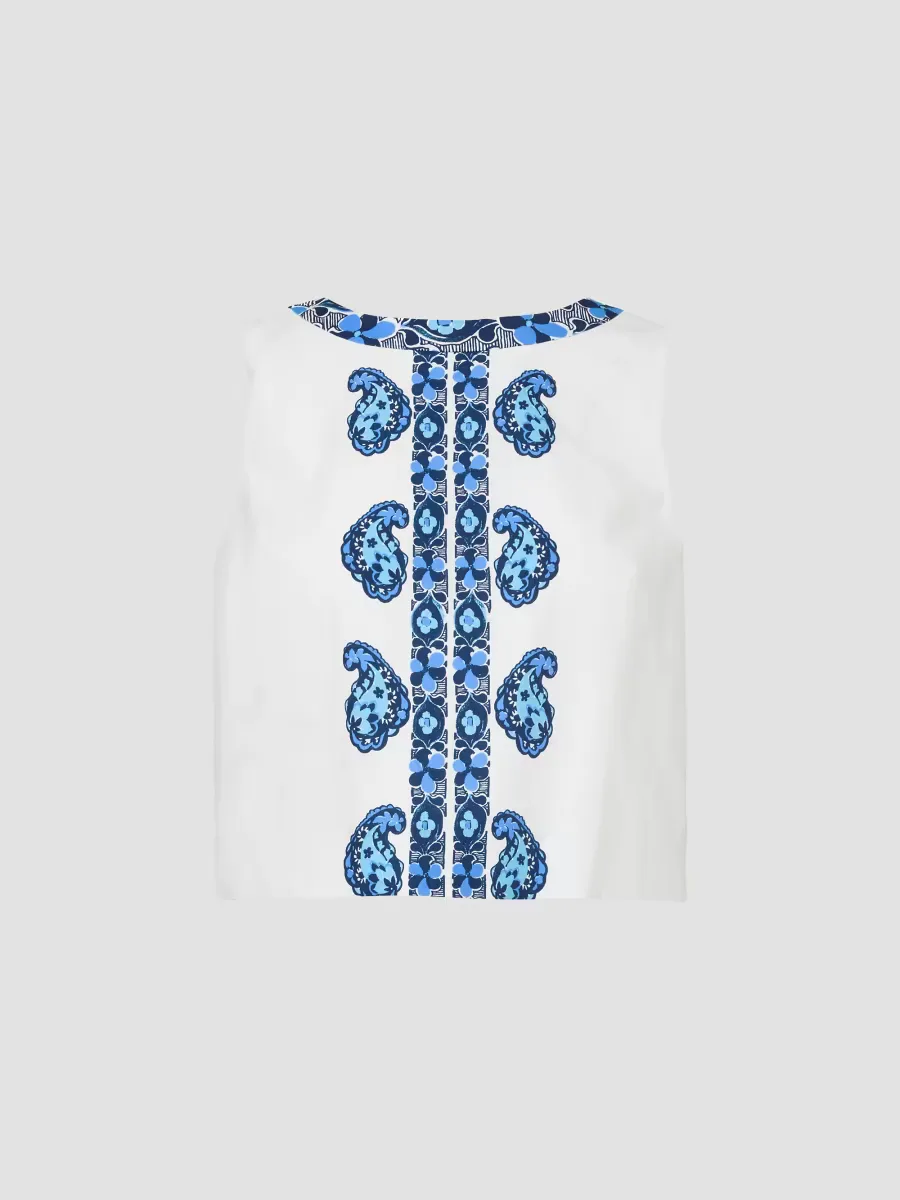 Annaleese Sleeveless Woven Crop Top by Lilly Pulitzer