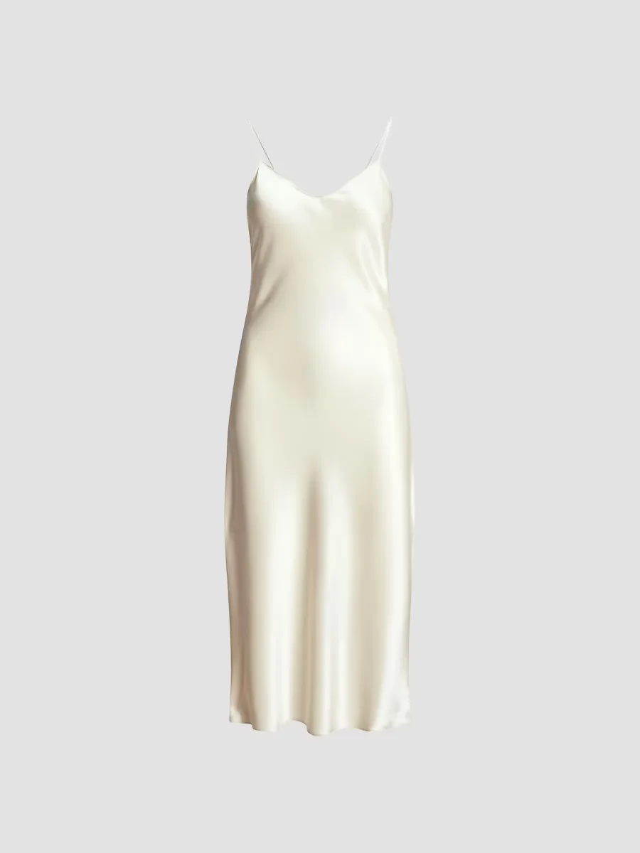 Satin Slip Midi-Dress by Polo Ralph Lauren