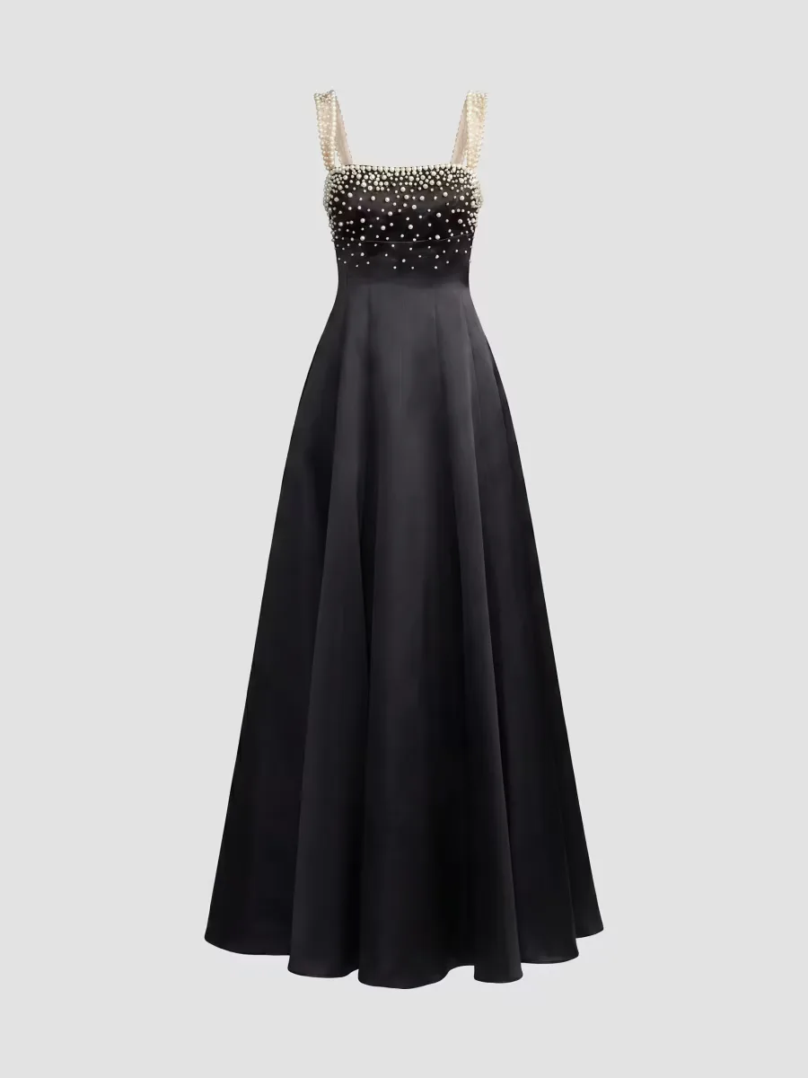 Mac Duggal Embellished Satin A-Line Evening Gown by M.A.C.