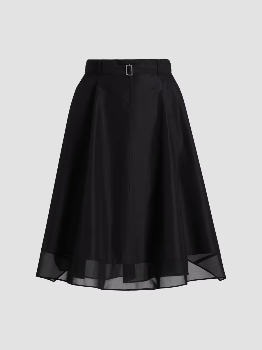 Belted Flounce Chiffon-Combo Skirt by 3.1 Phillip Lim