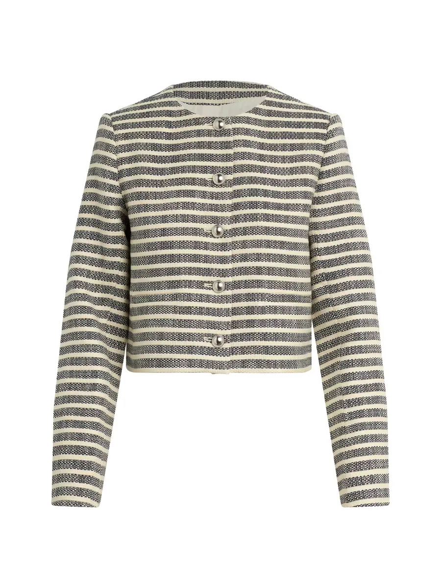 The Talia Striped Crop Jacket by Joe's Jeans