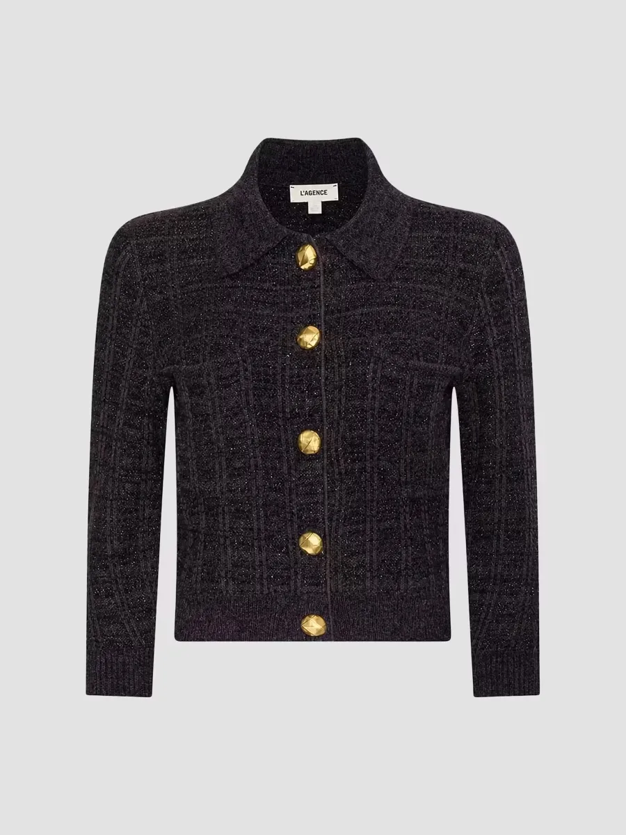 Morrigan Tweed Stitch Cardigan by L'AGENCE