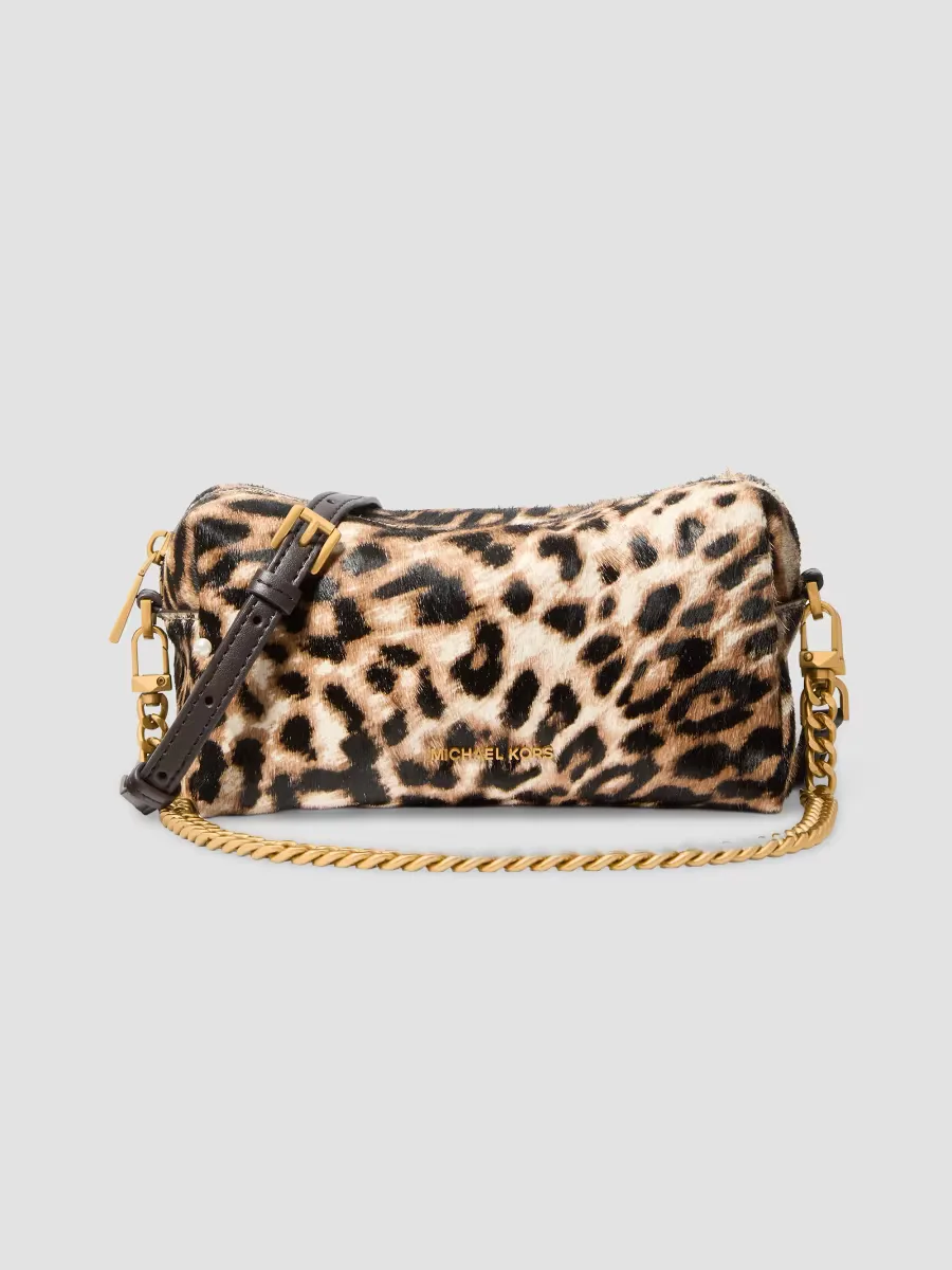 Bryant Small Leopard-Pattern Leather Crossbody Bag by Michael Kors