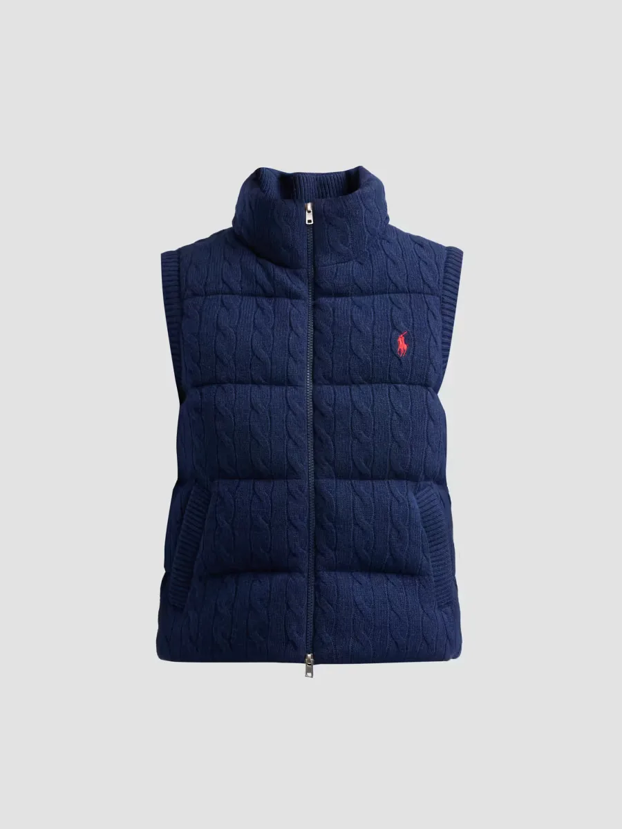 Wool-Cashmere Cable-Knit Vest by Polo Ralph Lauren