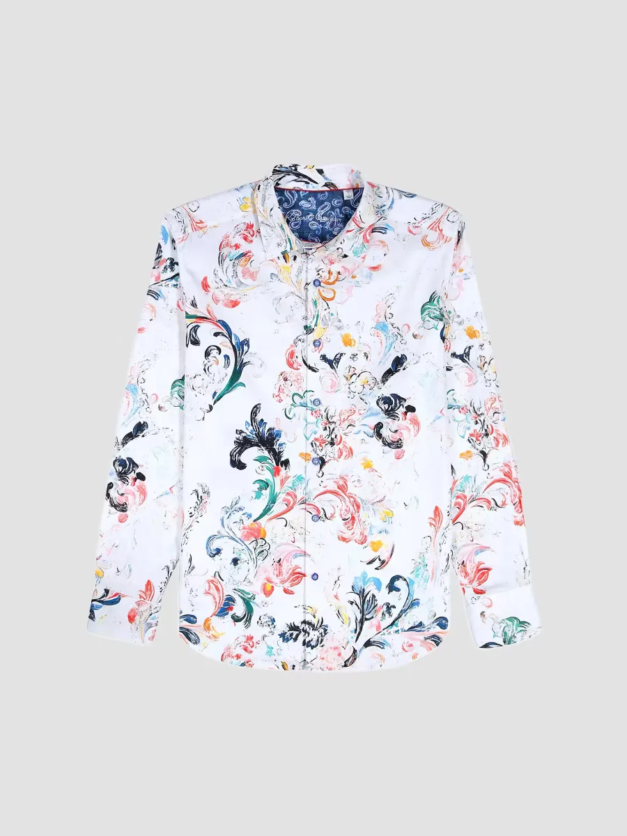 Aldersgate Printed Stretch-Cotton Shirt by Robert Graham