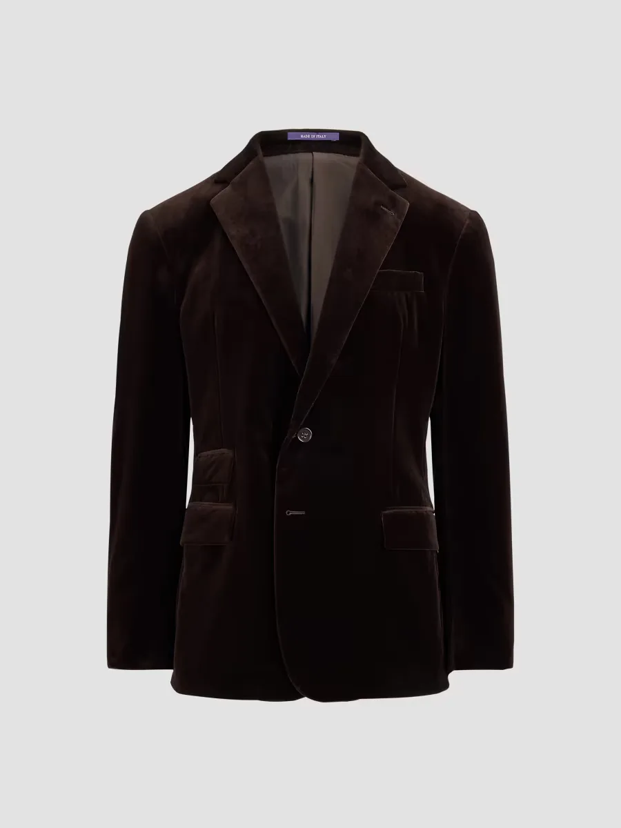 Purple Label Kent Velvet Single-Breasted Jacket by Ralph Lauren