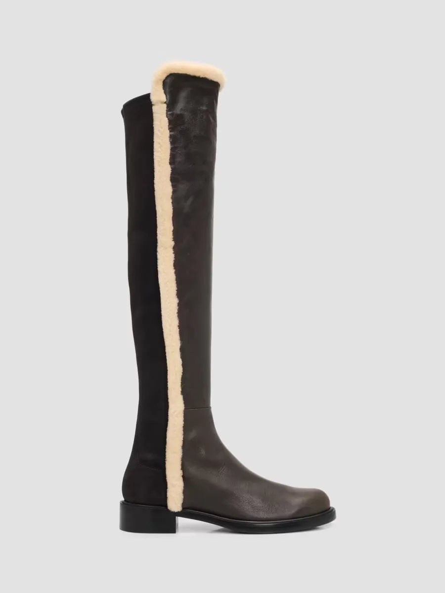 5050 Cozy Gisele Faux-Shearling Leather Over-the-Knee Boots by Stuart Weitzman