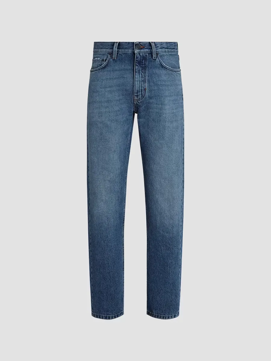 Stone-Washed Cotton Roccia Jeans by ZEGNA