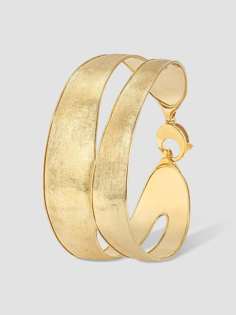 Lunaria 18K Yellow Gold Split Bangle