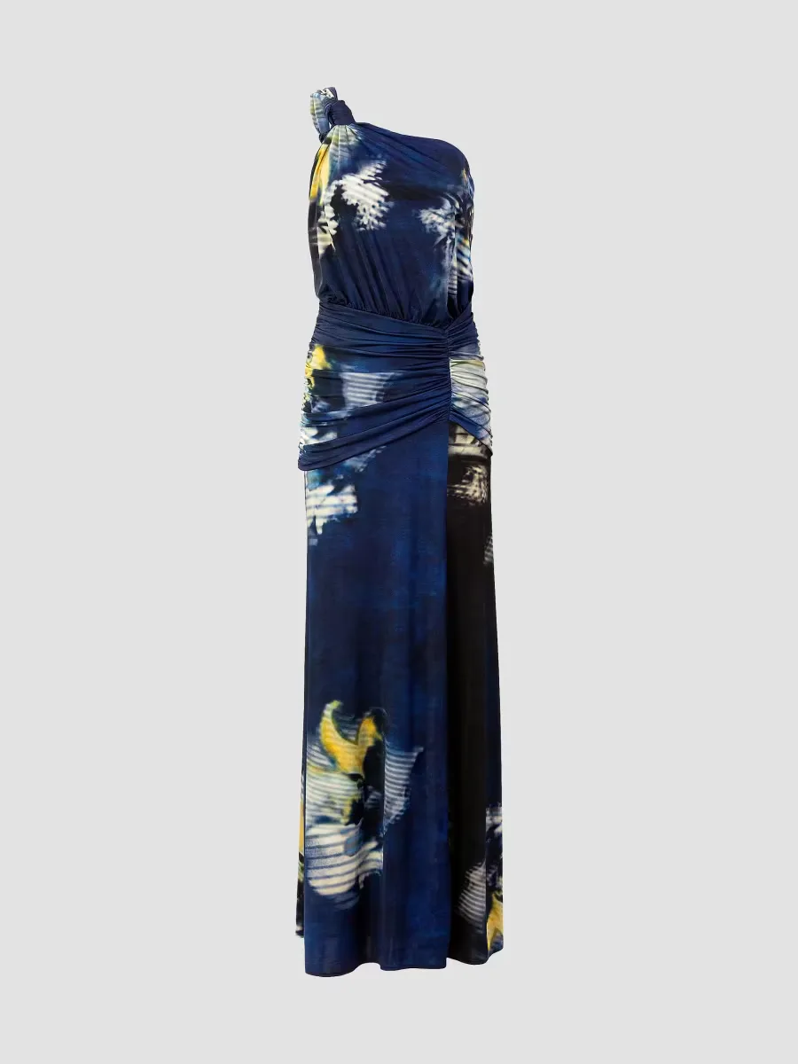 Antara Ruched One-Shoulder Maxi Dress by Silvia Tcherassi