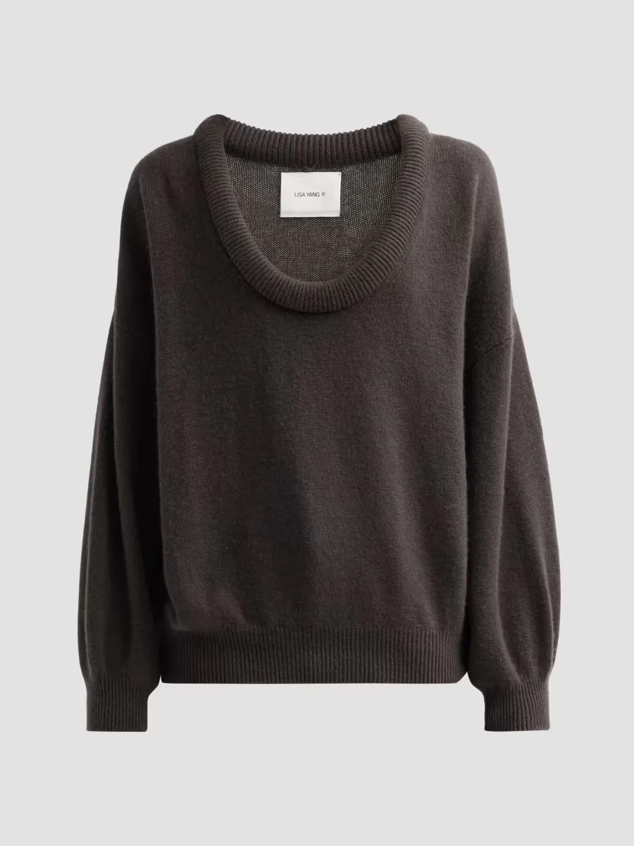Doria Cashmere Scoopneck Sweater by Lisa Yang