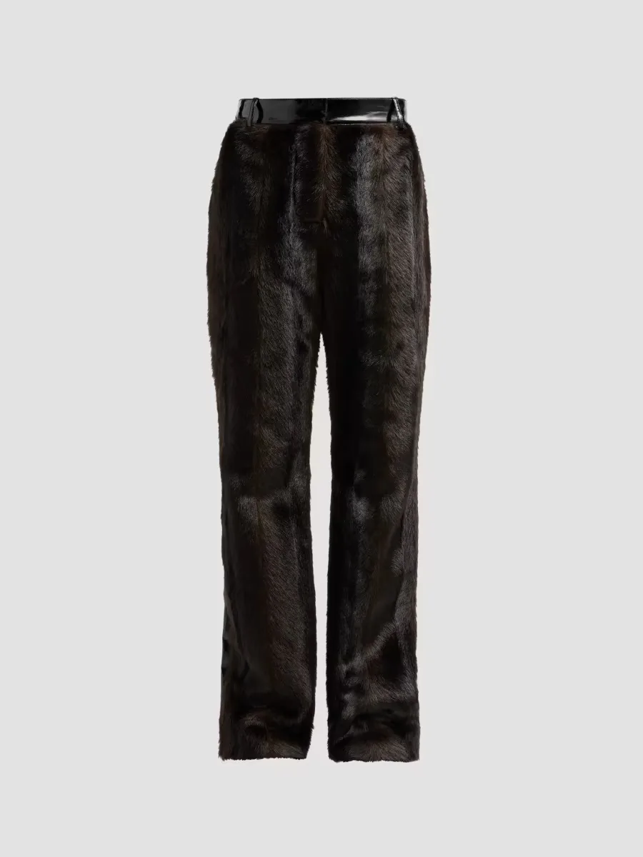 Barbarini Faux Fur Pants by AKNVAS