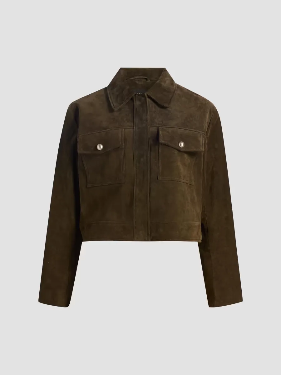 Merida Suede Trucker Jacket by Lamarque