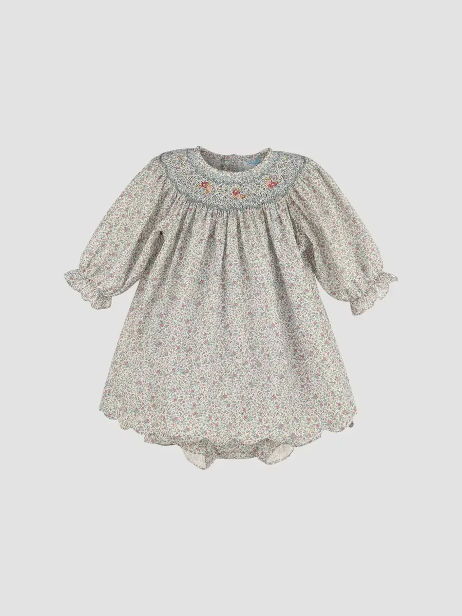 Fall Blossom 2-Piece Cotton Dress & Bloomers Set by Luli & Me