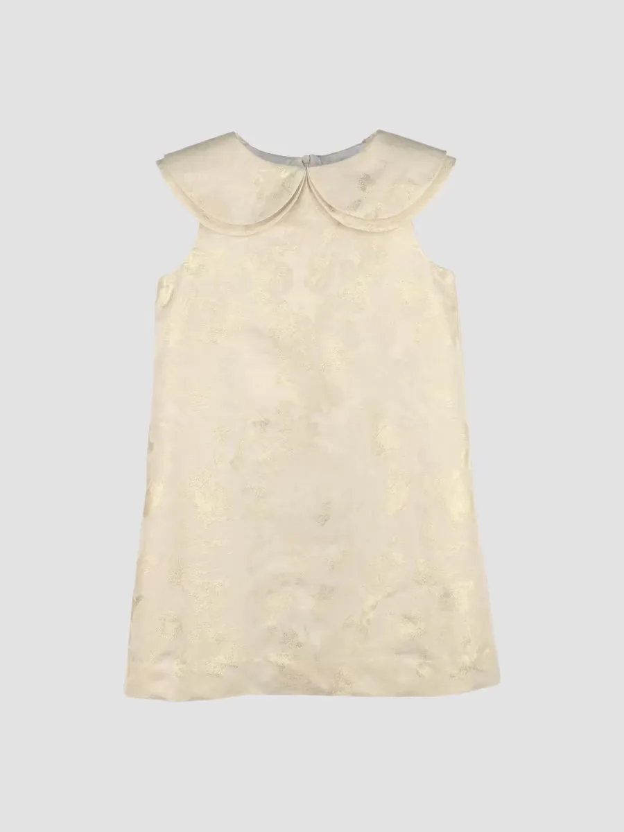 Golden Flowers Sleeveless Shift Dress by Luli & Me