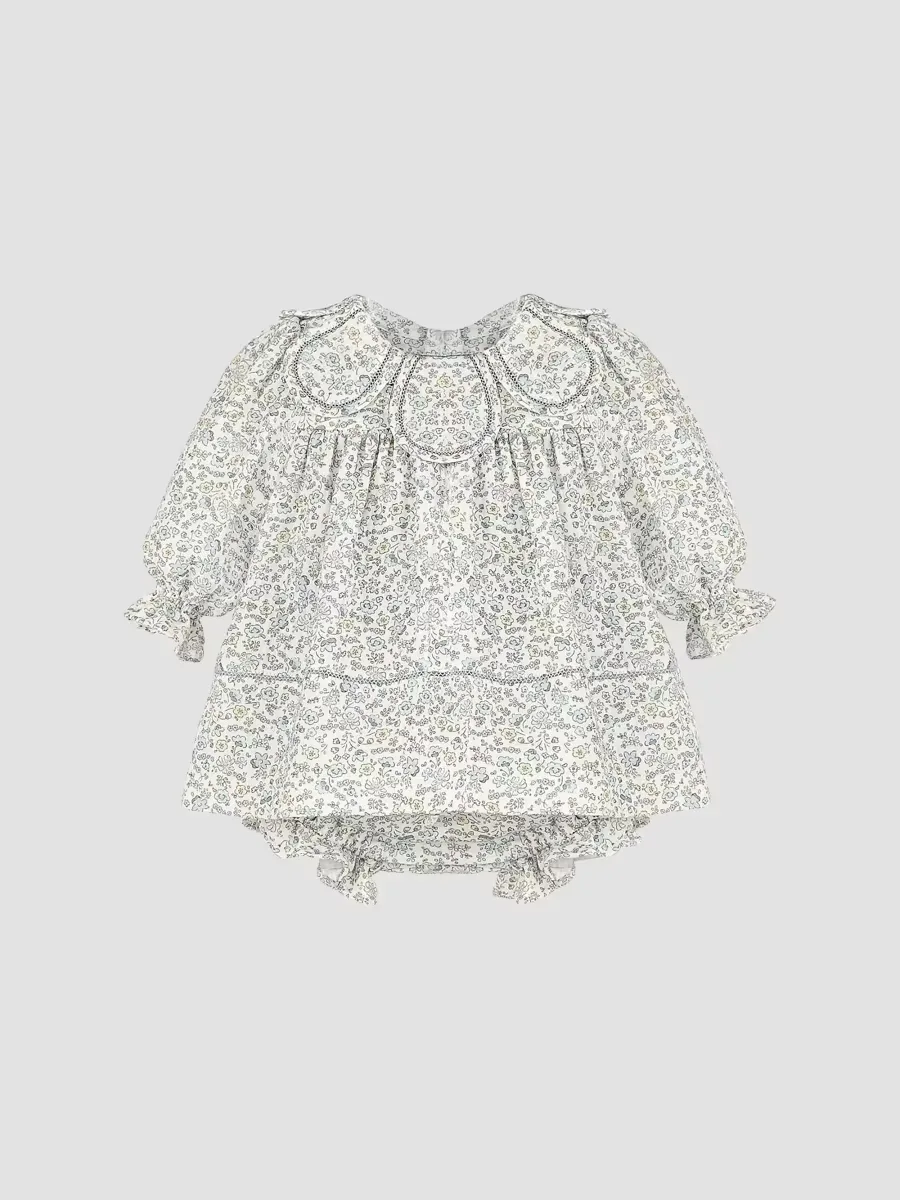 Floral Petal Dress & Bloomers Set by Luli & Me