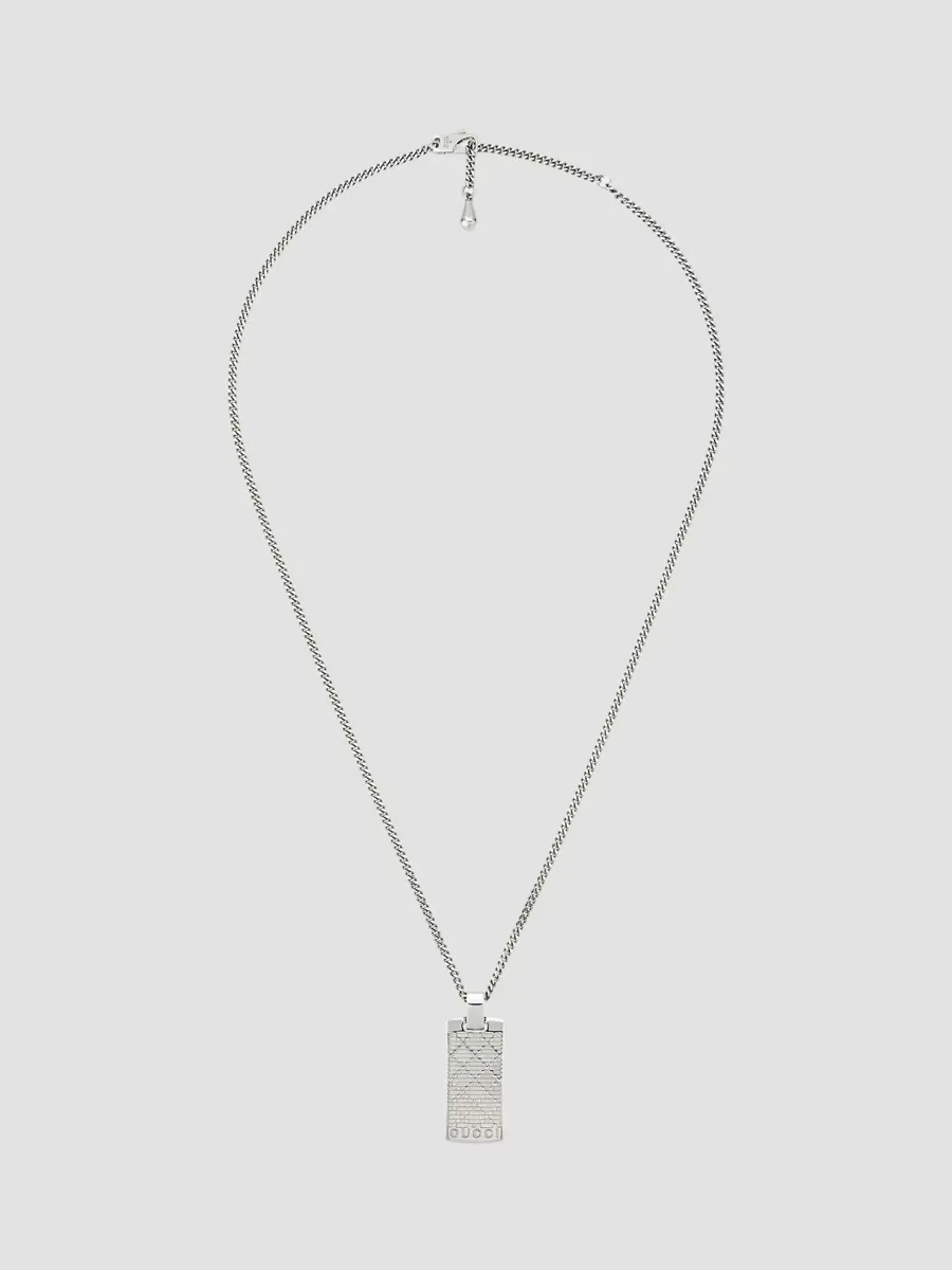 Diamante Sterling Silver Pendant Necklace by Gucci