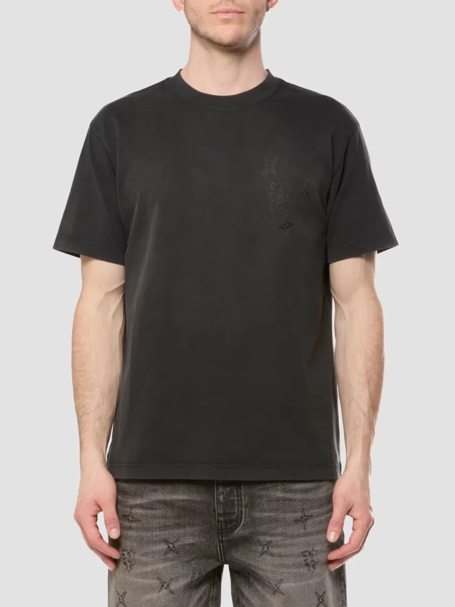Embroidered Heavyweight Cotton Jersey Crewneck T-Shirt by Purple Brand
