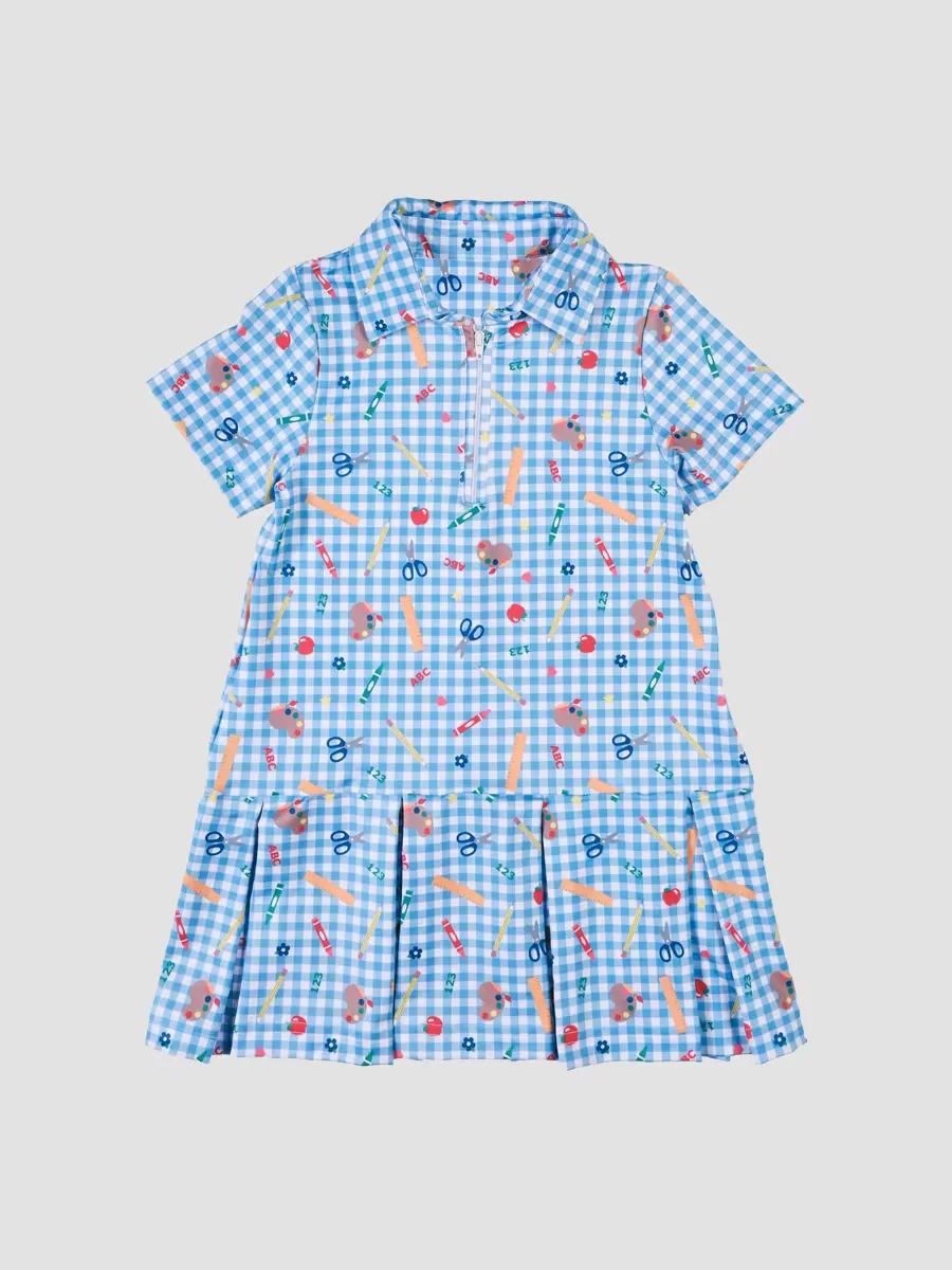 School Print Knit Dress by Florence Eiseman