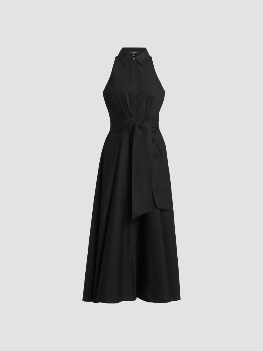Chelsea Stretch-Cotton Poplin Tie-Waist Shirtdress