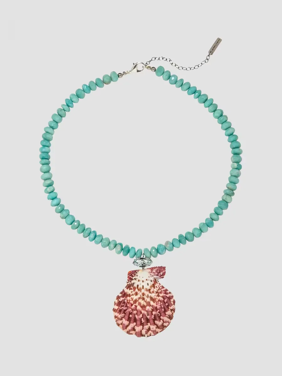 Carmen Rhodium-Plated & Mixed-Media Pendant Necklace - Amazonite by BEHR