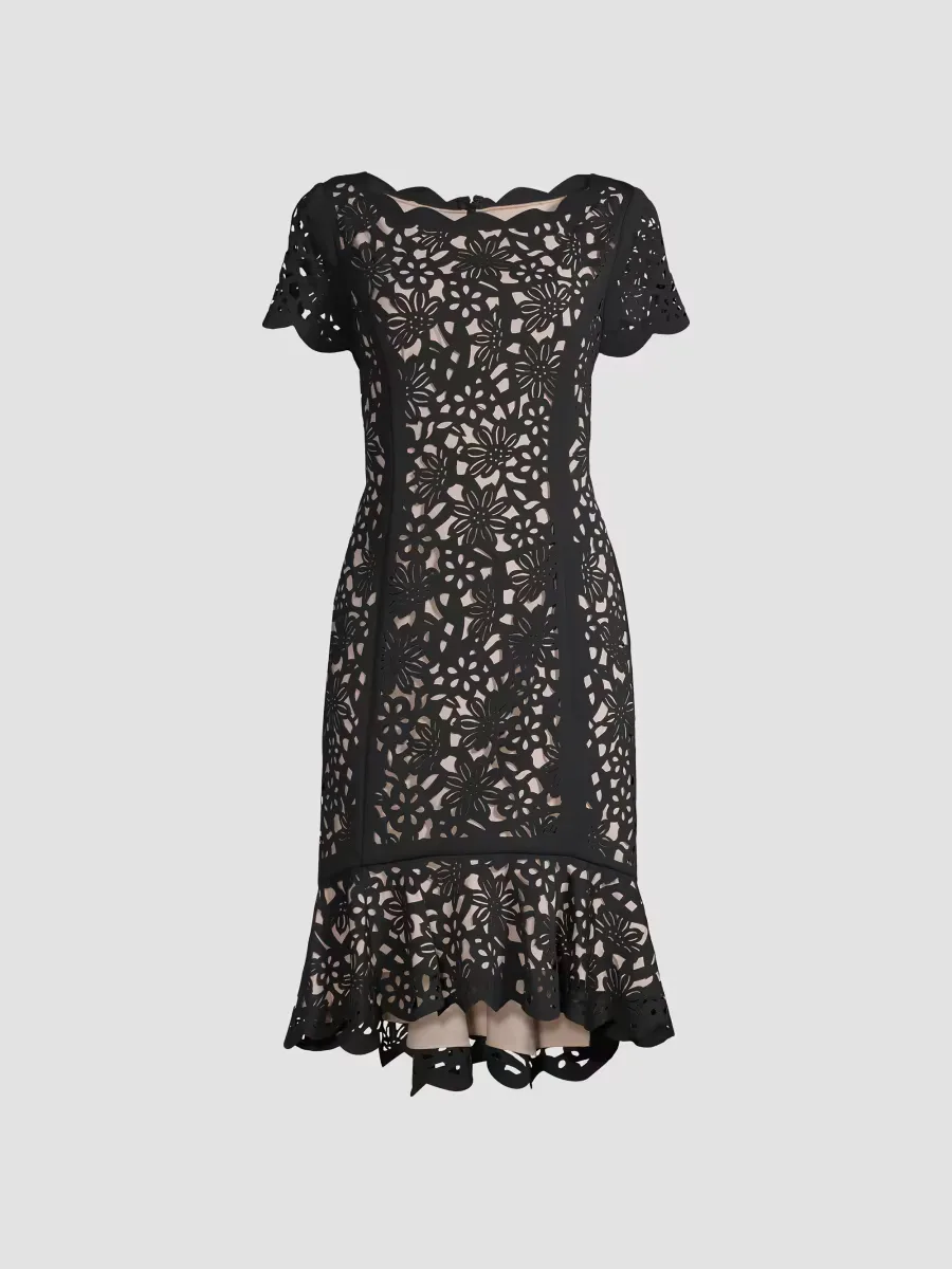 High-Low Crepe Dress by Shani