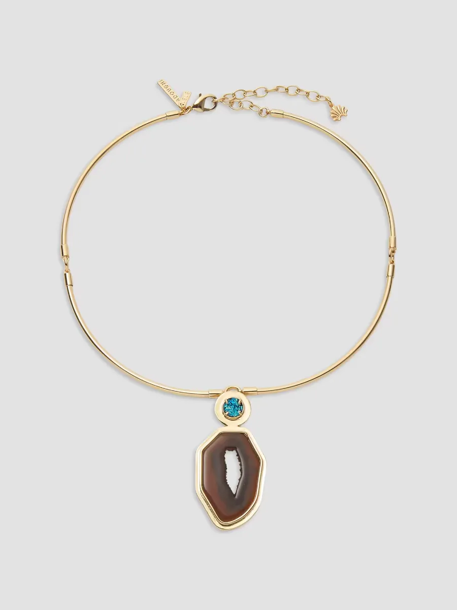 Twilight 14K-Gold-Plated & Resin Pendant Necklace