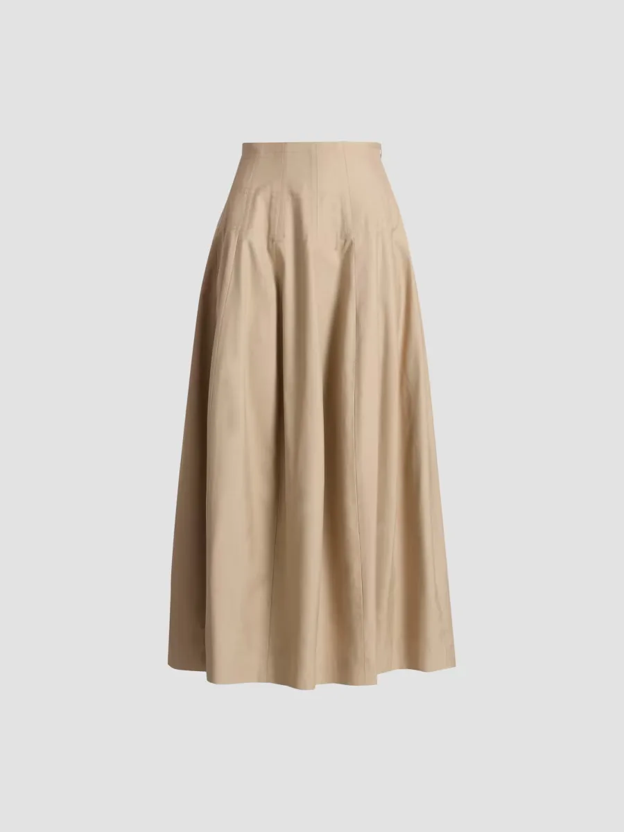 Estefania Tussah Silk A-Line Maxi Skirt