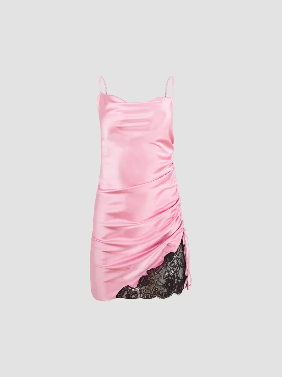 Stretch-Silk Ruched Minidress
