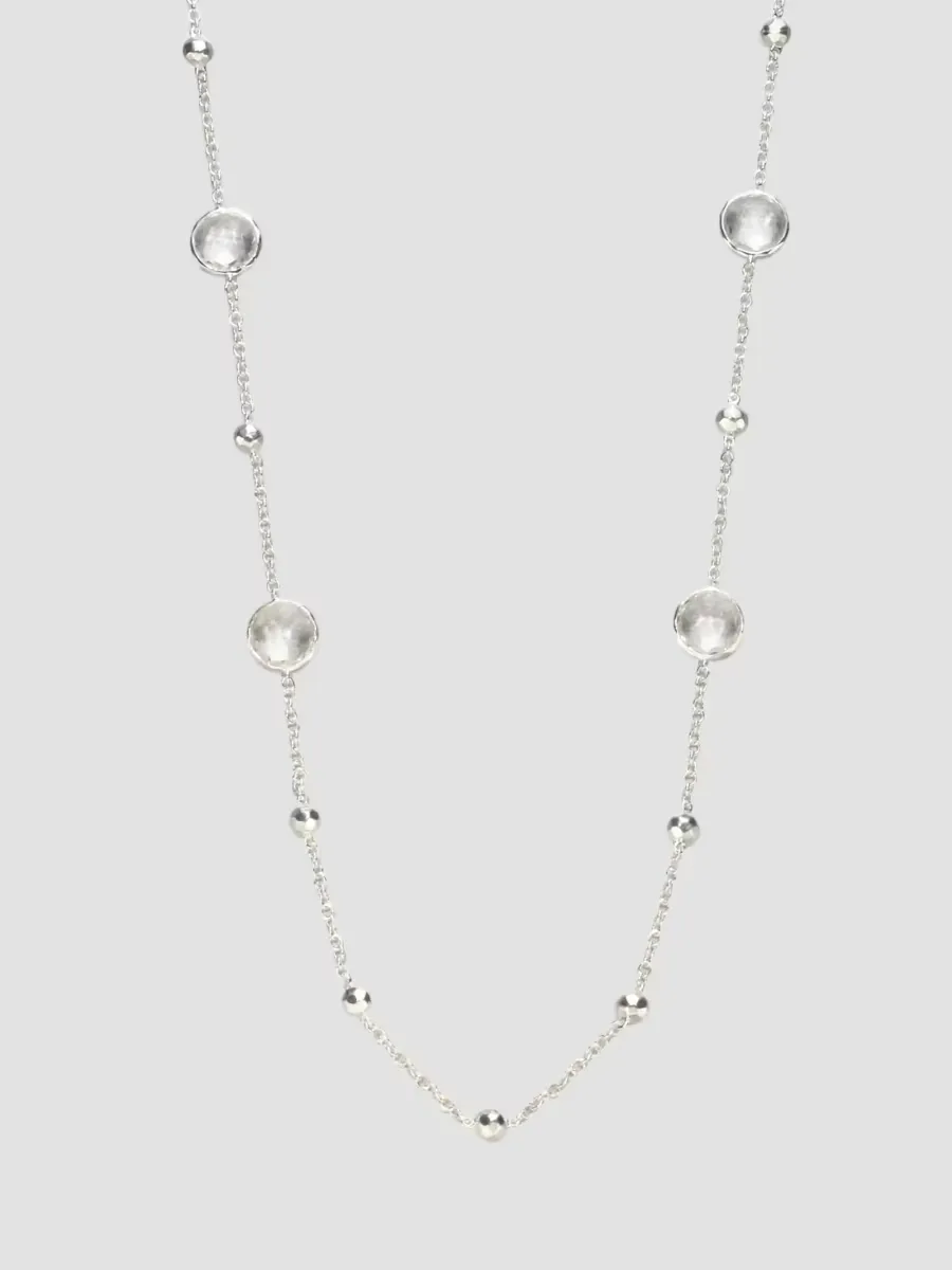 Lollipop Sterling Silver & Clear Quartz Ball and Stone Multi-Station Necklace by Ippolita