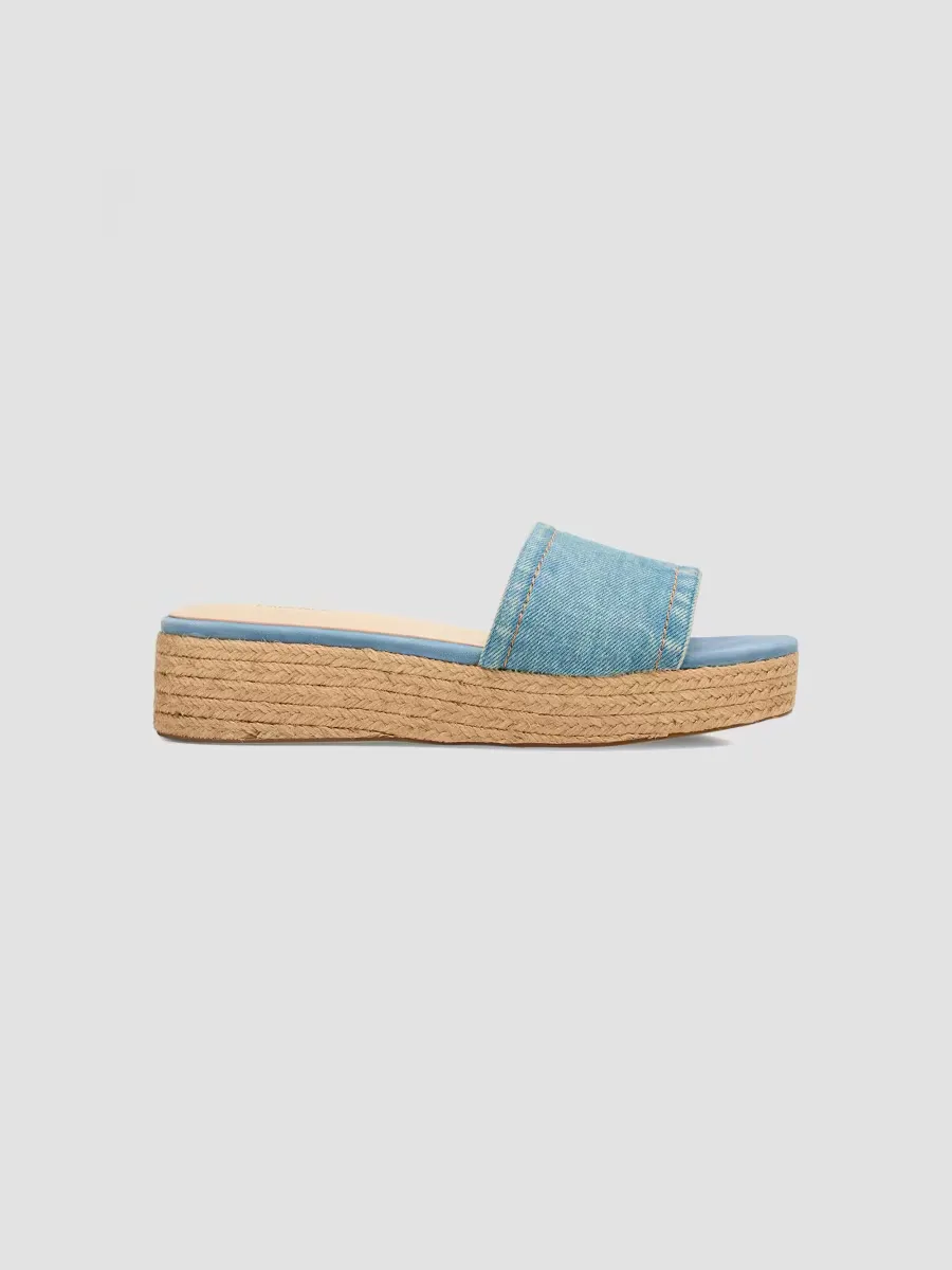 Ramani Denim Platform Espadrille Sandals by L'AGENCE