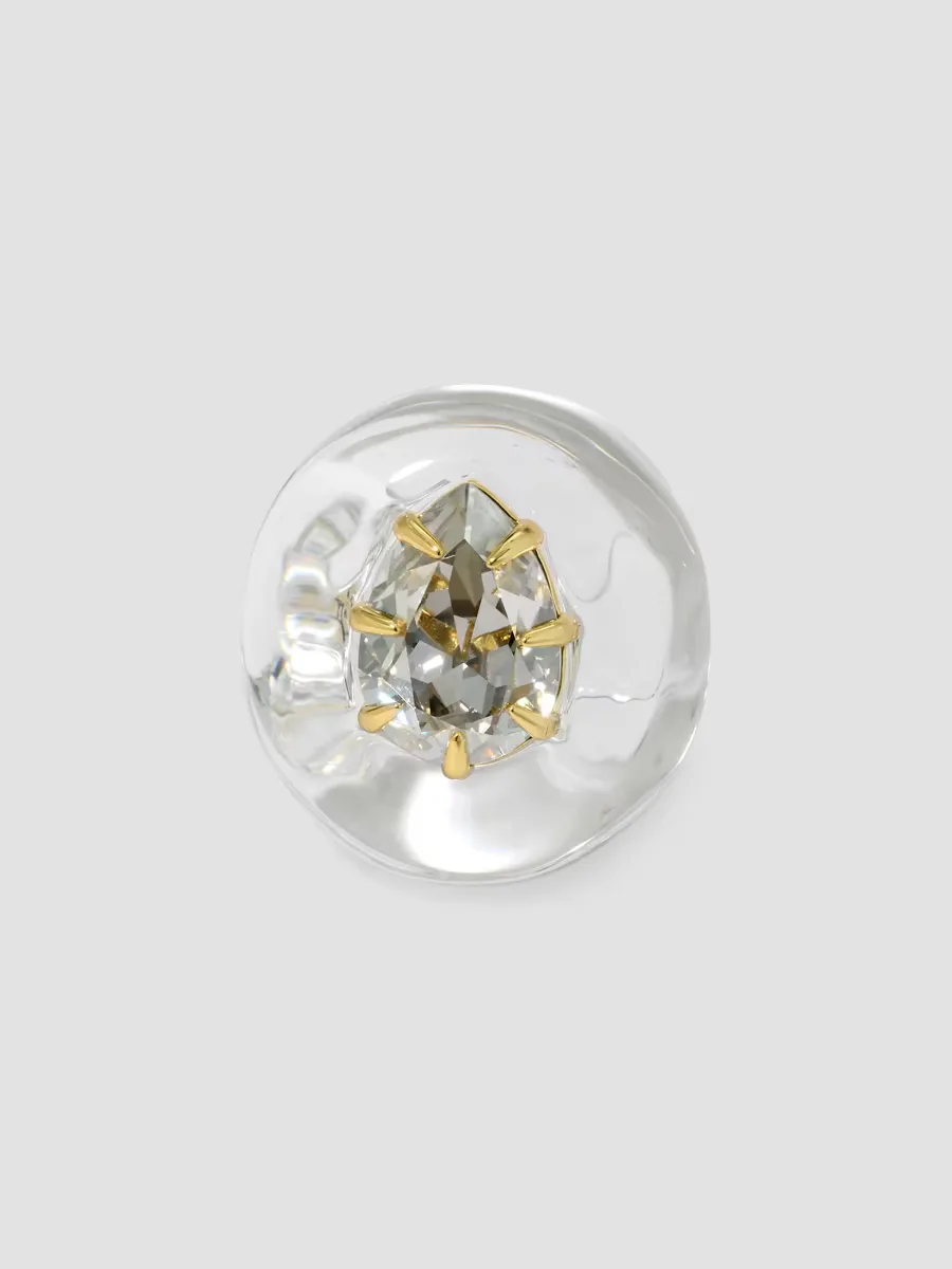 Bonbon 14K Gold-Plated Crystal Teardrop Ring by Alexis Bittar