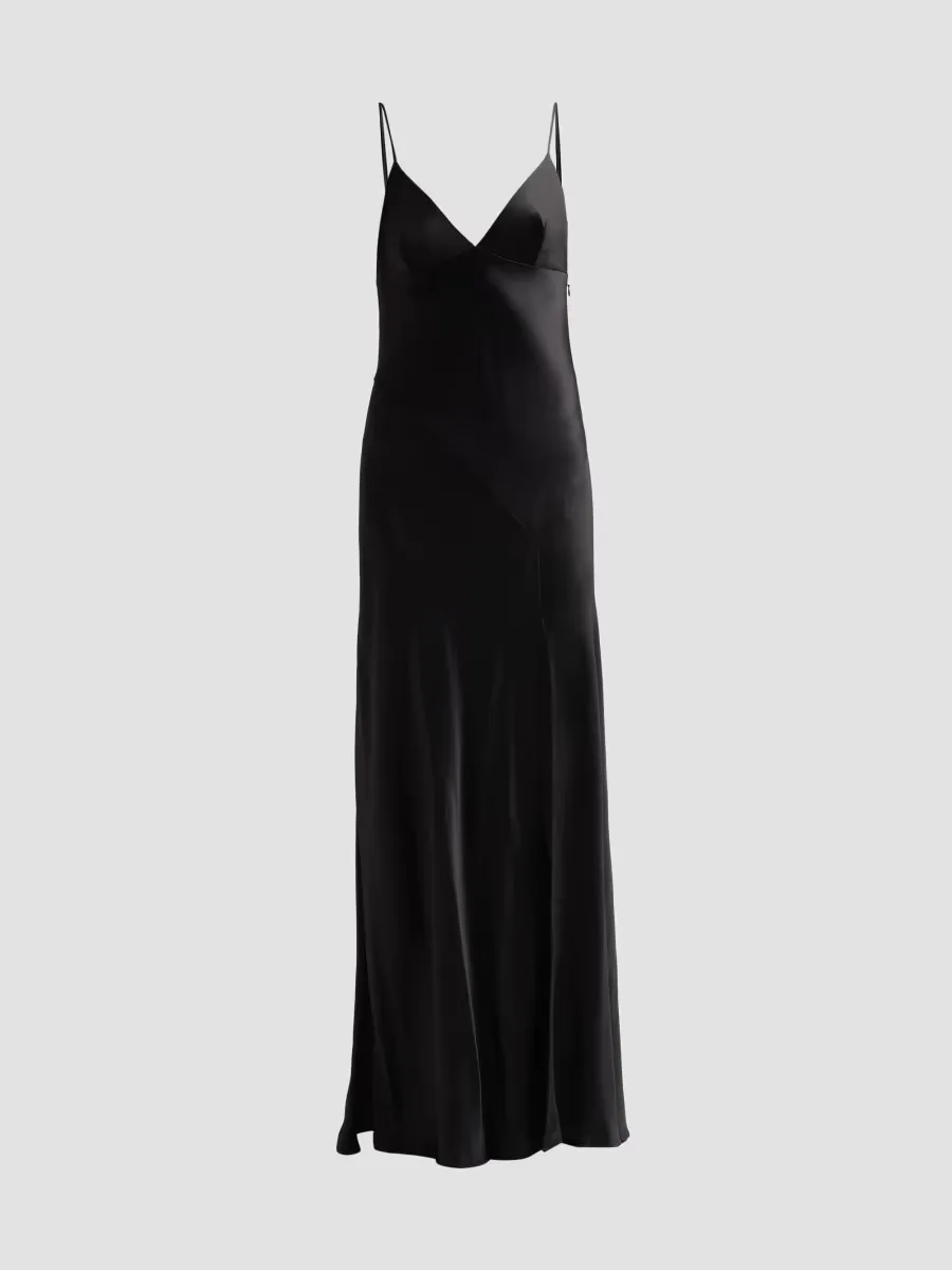 Strappy Enver Satin Dress by Alberta Ferretti