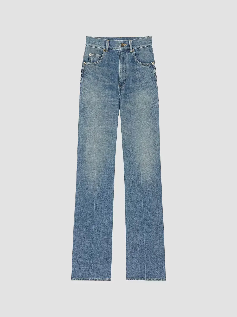 70s Authentic Medium Denim Jeans by Saint Laurent