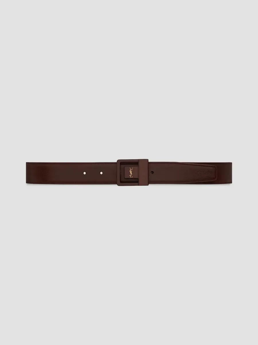 La 66 Belt in Leather by Saint Laurent