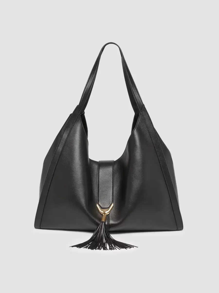 Tassel Large Leather Hobo Bag by Balmain