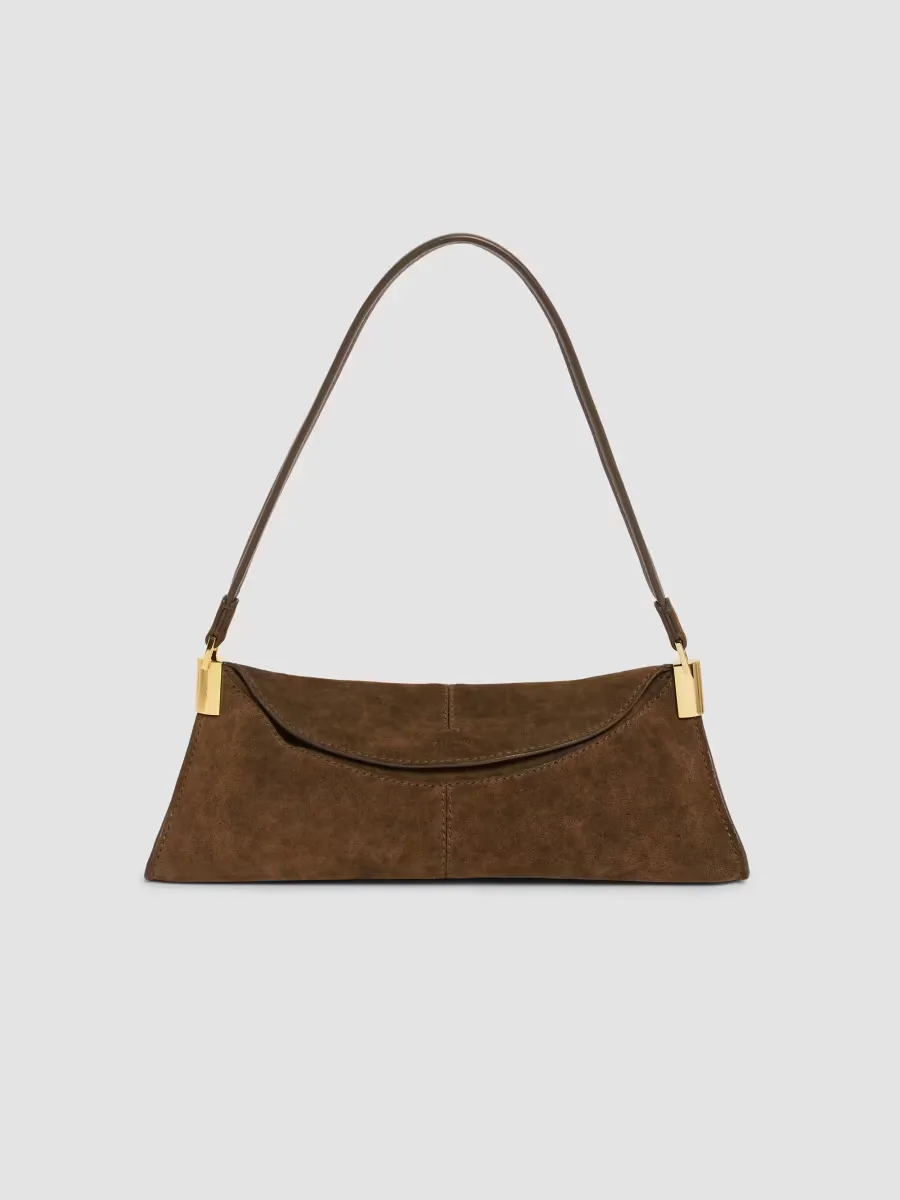 64-83 Small Suede Shoulder Bag by Balmain