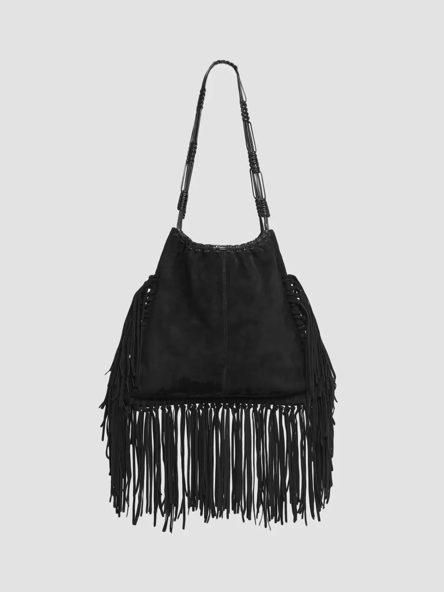 Fringe Suede Tote Bag by Balmain