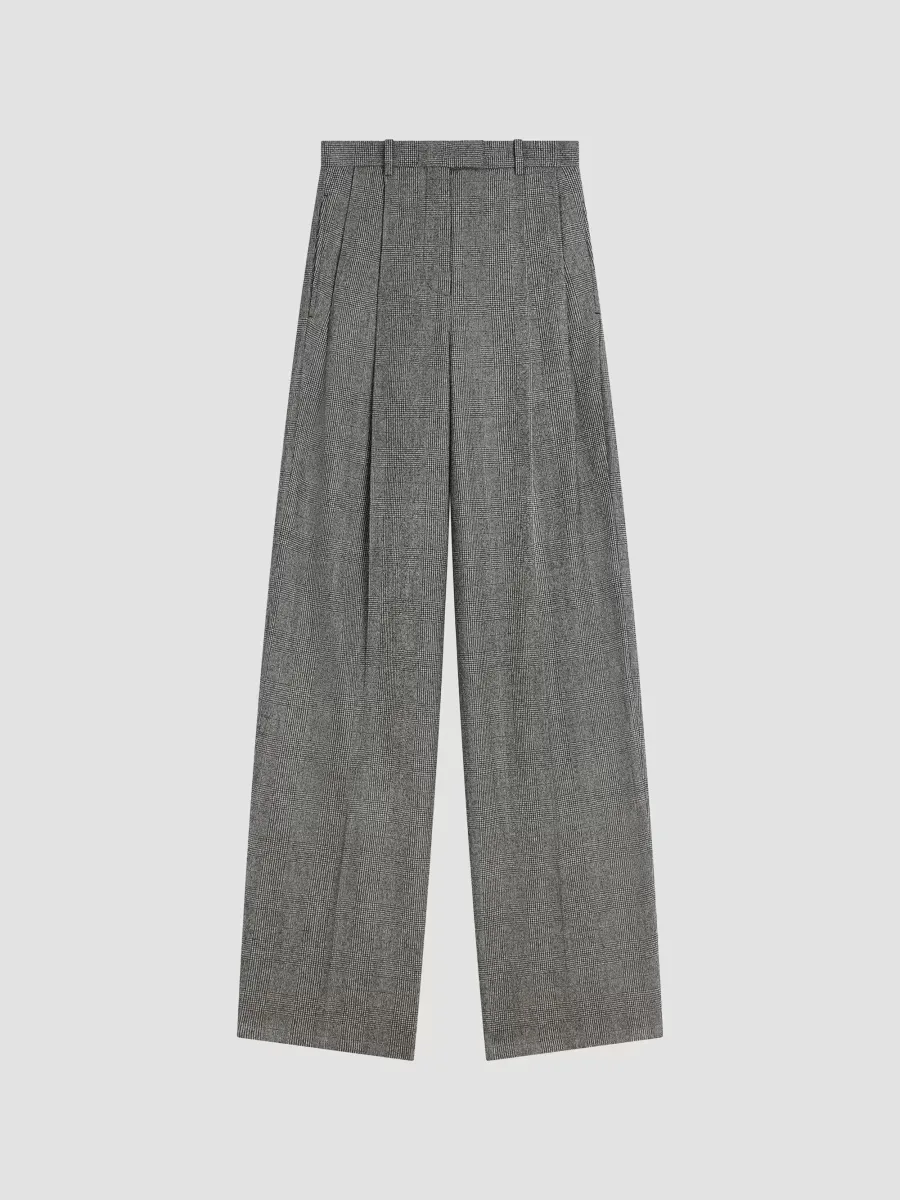 Double Pleat Checked Pants in Flannel by GIVENCHY