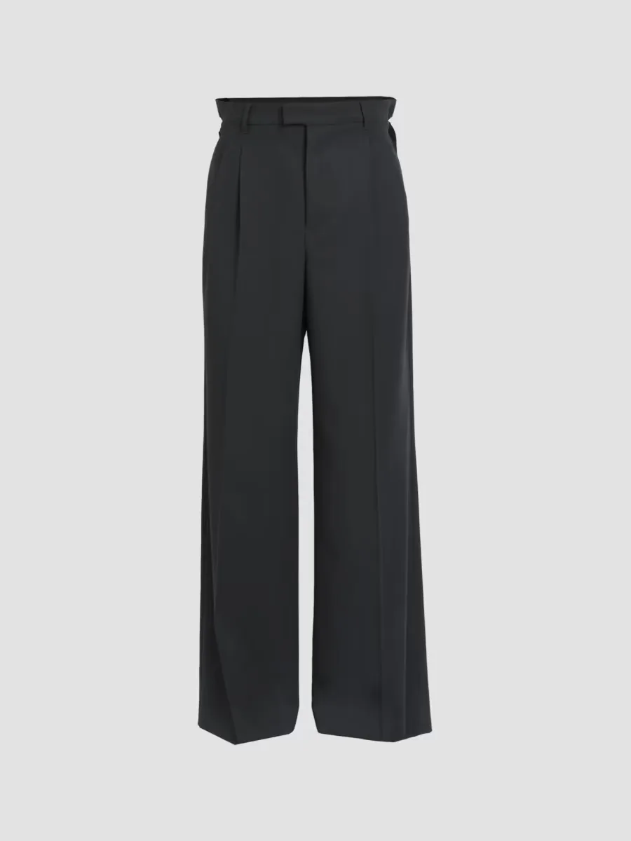 Wool Wide-Leg Trousers