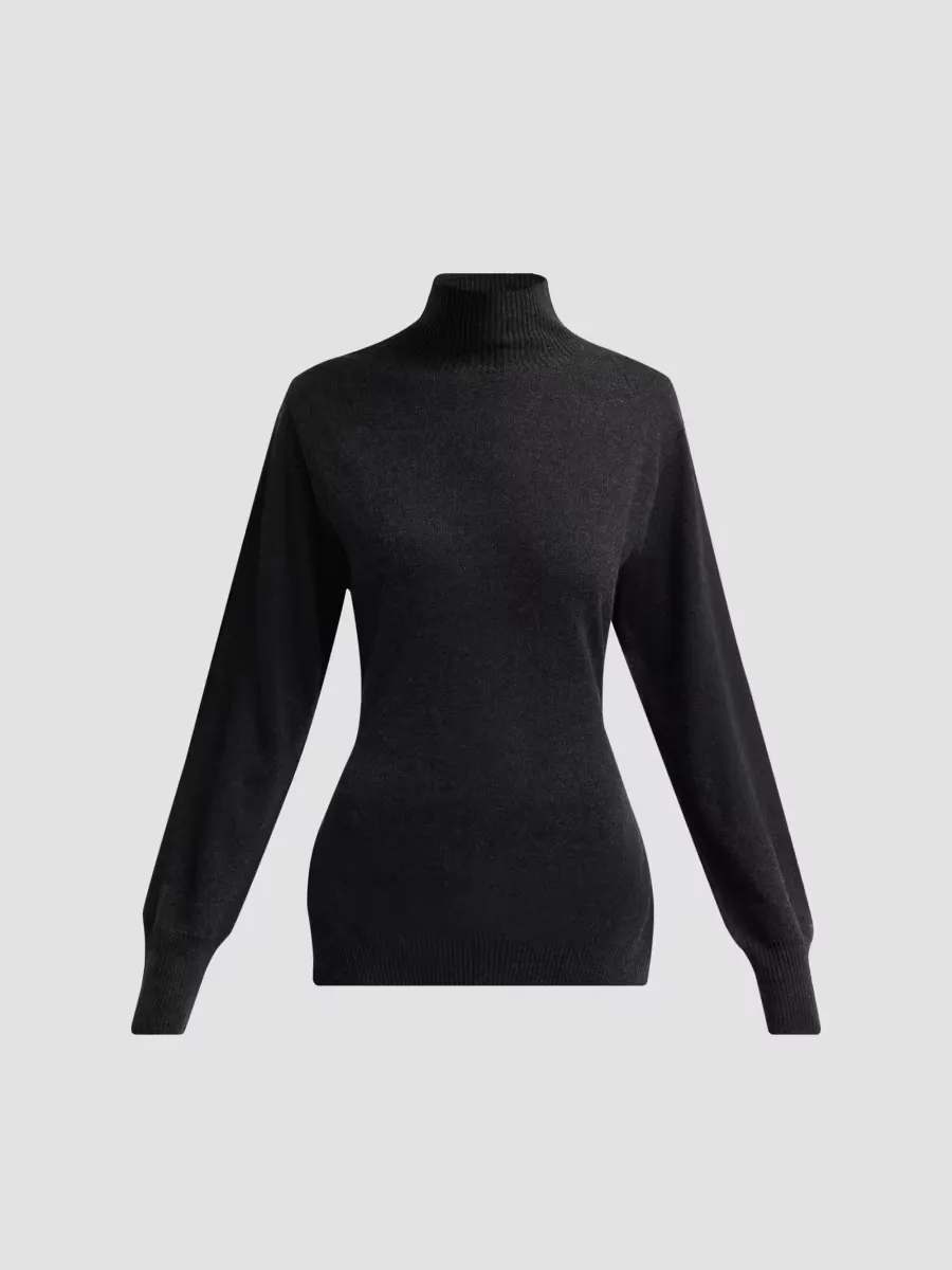 Back-Tie Cutout Silk-Cashmere Knit Top by Issey Miyake