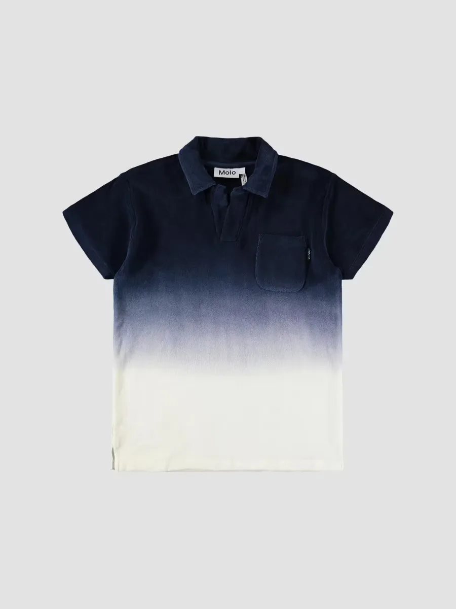 Randel Ombré Cotton Terry Polo Shirt by Molo