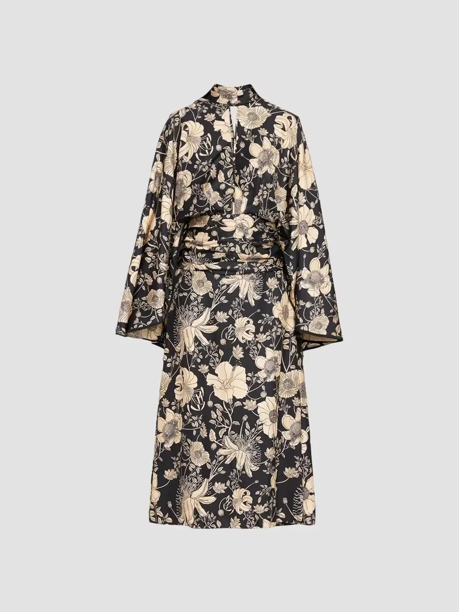 Silk Printed Maxi Dress by Johanna Ortiz