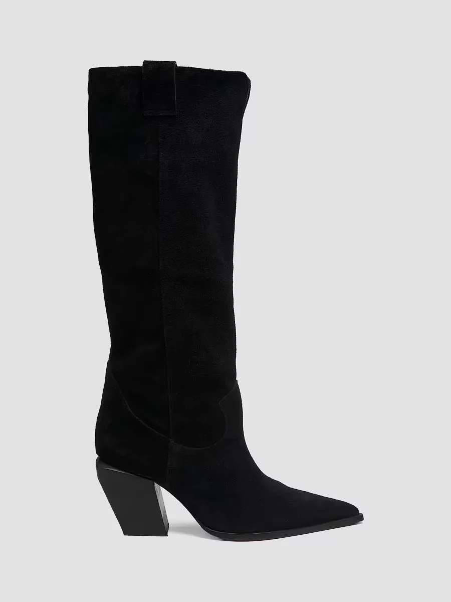 85MM Point-Toe Suede Boots by SCHUTZ