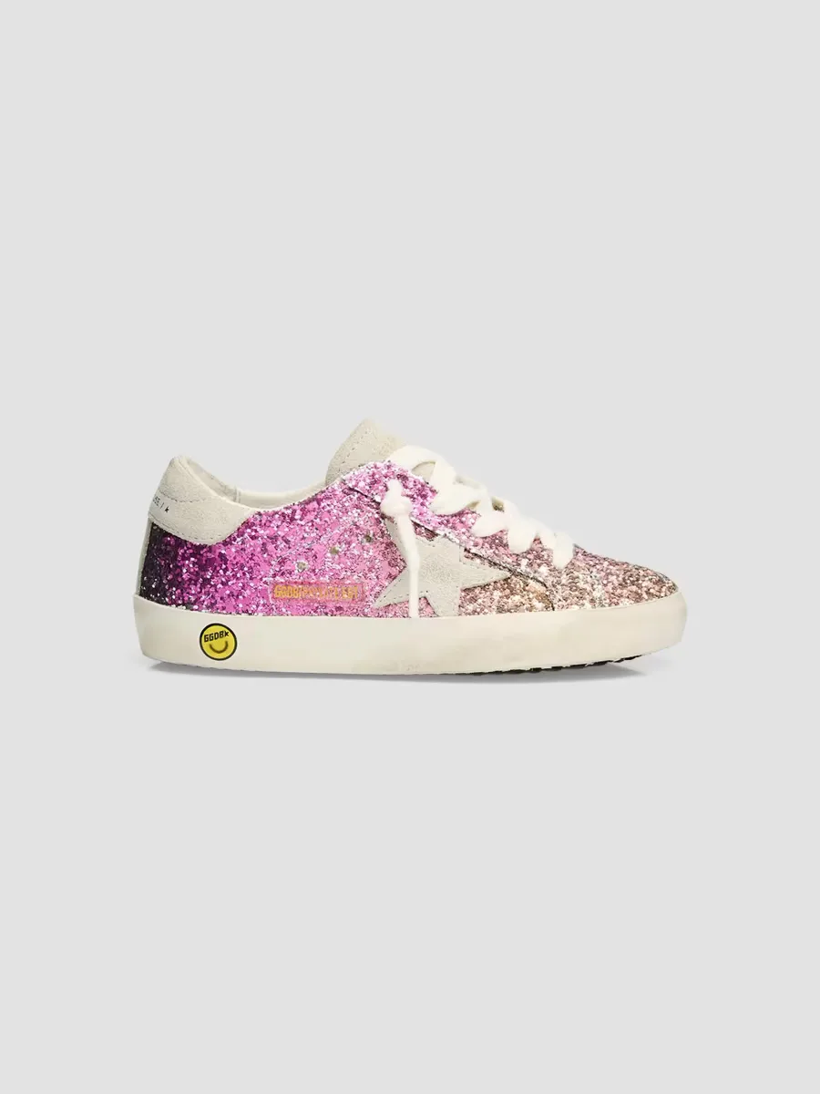 Superstar Degradé Glitter Suede Star Sneakers by Golden Goose