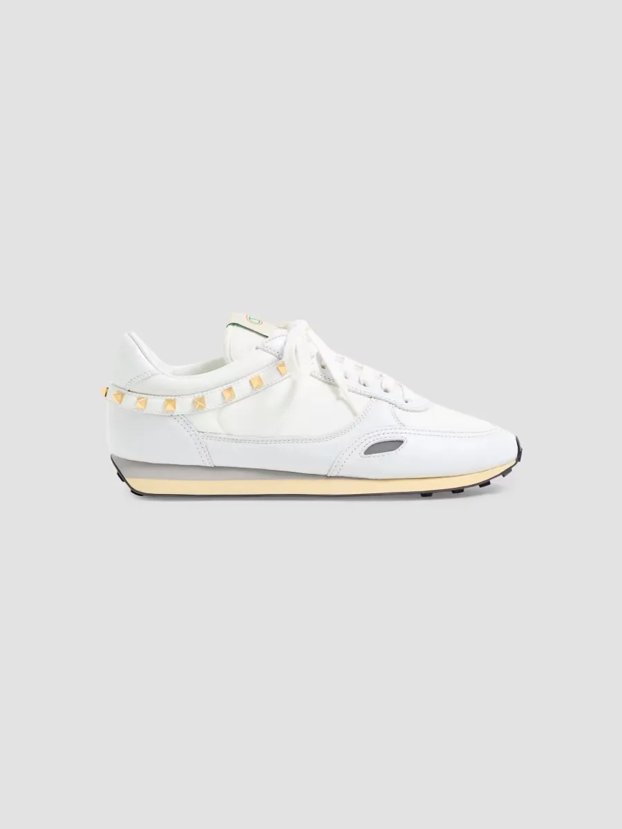 Stud Up Sneaker in Leather and Nylon by Valentino