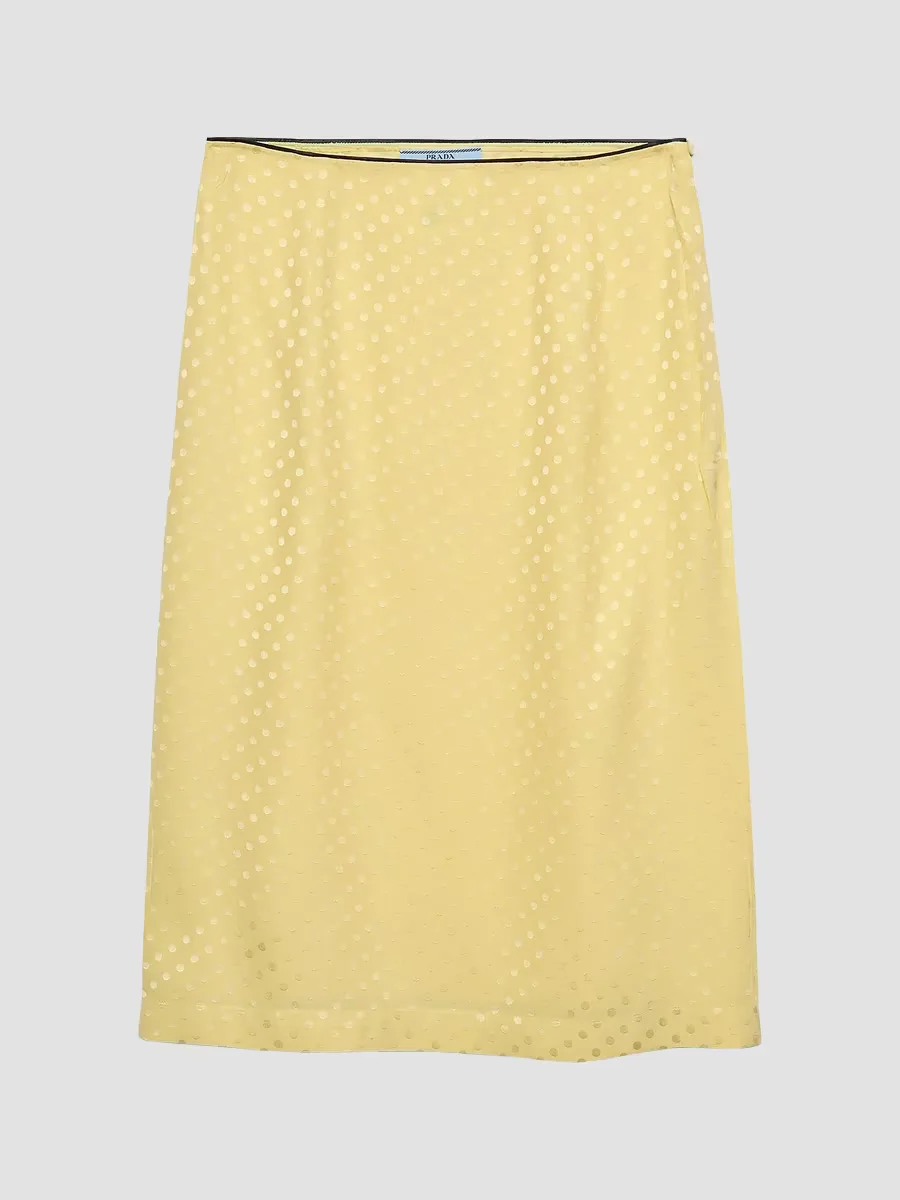 Polka-Dot Satin Skirt by Prada
