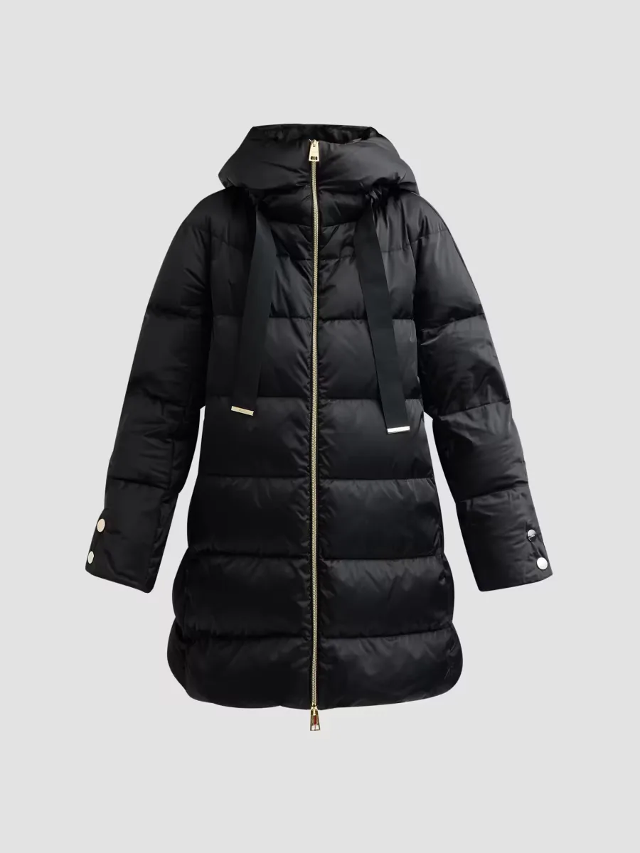 Sateen Nylon Puffer Coat by Herno