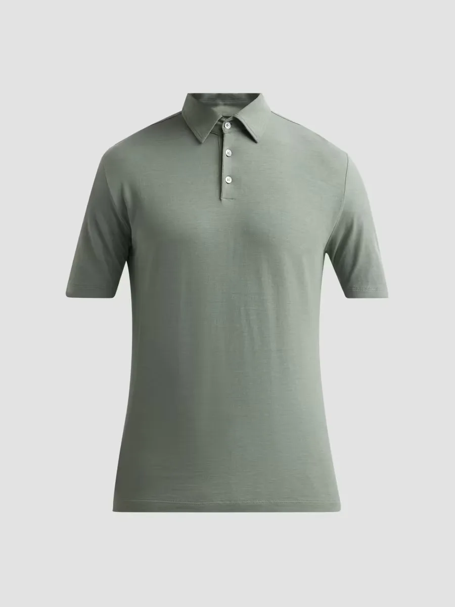Ice Short-Sleeve Cotton Polo Shirt