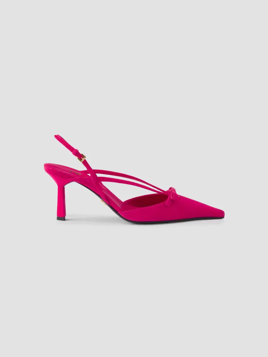 Suede Slingback Pumps by Prada